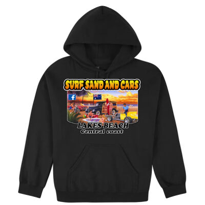surf sand and cars lakes beach hoodie  Thumbnail